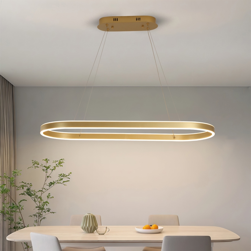 Brilagi - Κρεμαστό φωτιστικό PONDIE LED με καλώδιο LED/44W/230V 80x30 cm, χρυσό