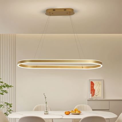 Brilagi - Κρεμαστό φωτιστικό PONDIE LED με καλώδιο LED/44W/230V 80x30 cm, χρυσό
