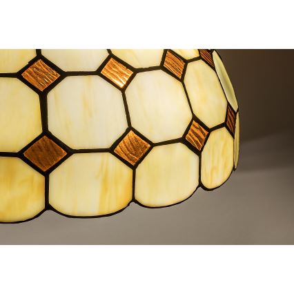 Brilagi - Κρεμαστό φωτιστικό Tiffany από βιτρώ με αλυσίδα DORAN 2xE27/60W/230V