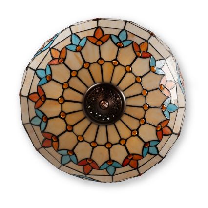 Brilagi - Κρεμαστό φωτιστικό Tiffany από βιτρό με αλυσίδα MIRABELLA 3xE27/60W/230V διάμ. 50 cm