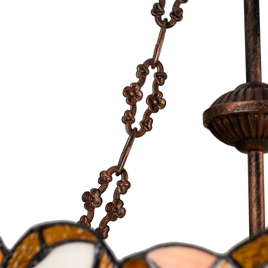 Brilagi - Κρεμαστό φωτιστικό Tiffany από βιτρό με αλυσίδα MIRABELLA 3xE27/60W/230V διάμ. 50 cm