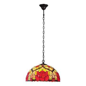 Brilagi - Κρεμαστό φωτιστικό Tiffany με αλυσίδα GARLAN 2xE27/60W/230V