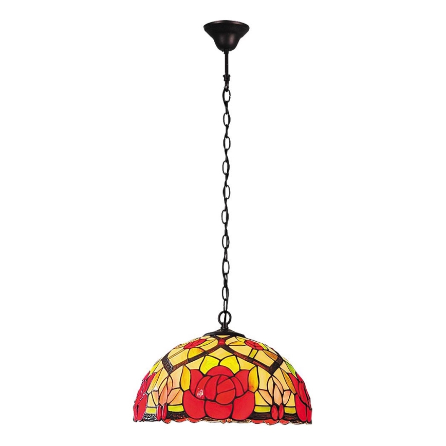 Brilagi - Κρεμαστό φωτιστικό Tiffany με αλυσίδα GARLAN 2xE27/60W/230V