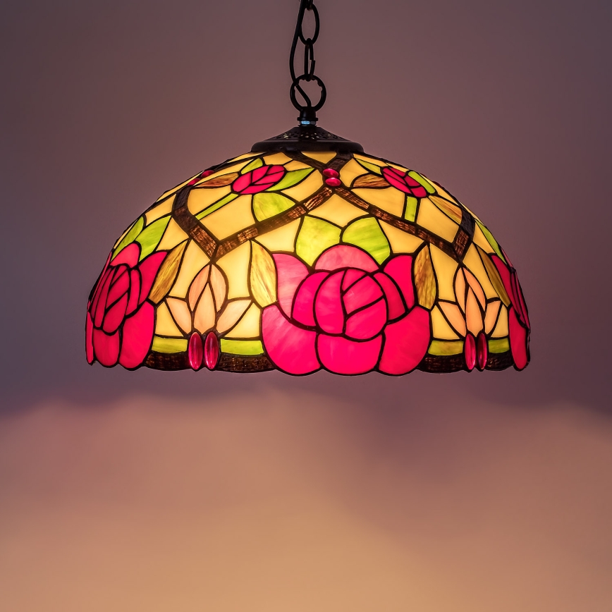 Brilagi - Κρεμαστό φωτιστικό Tiffany με αλυσίδα GARLAN 2xE27/60W/230V