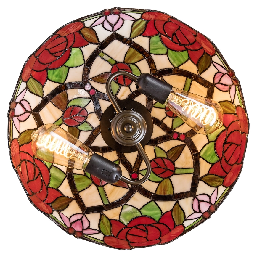 Brilagi - Κρεμαστό φωτιστικό Tiffany με αλυσίδα GARLAN 2xE27/60W/230V