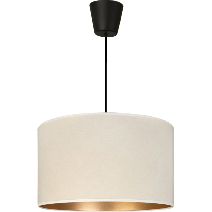 Brilagi - Κρεμαστό φωτιστικό VELVET με καλώδιο 1xE27/60W/230V Ø 40 cm κρεμ/χρυσό