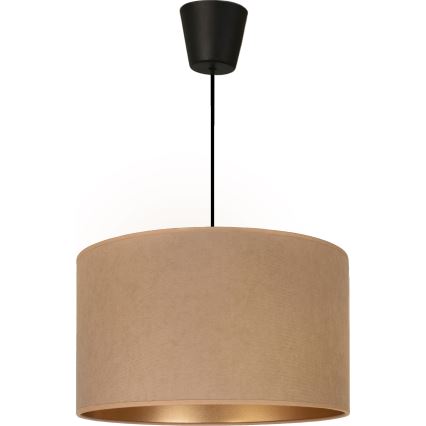 Brilagi - Κρεμαστό φωτιστικό VELVET με καλώδιο, 1xE27/60W/230V, διάμ. 40 εκ., μπεζ/χρυσό
