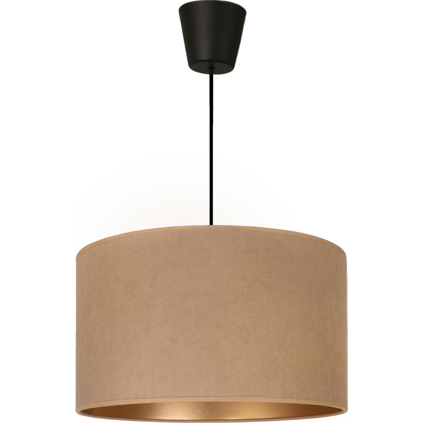 Brilagi - Κρεμαστό φωτιστικό VELVET με καλώδιο, 1xE27/60W/230V, διάμ. 40 εκ., μπεζ/χρυσό