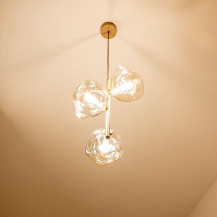 BRILAGI - Κρεμαστό φωτιστικό VULCANO σε καλώδιο 3xG9/8W/230V μπεζ/καπνιστό μπεζ