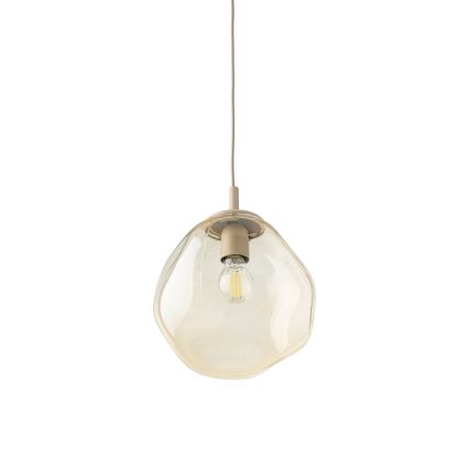 Brilagi - Κρεμαστό φωτιστικό VULCANO με καλώδιο 1xE27/15W/230V μπεζ/καπνιστό μπεζ