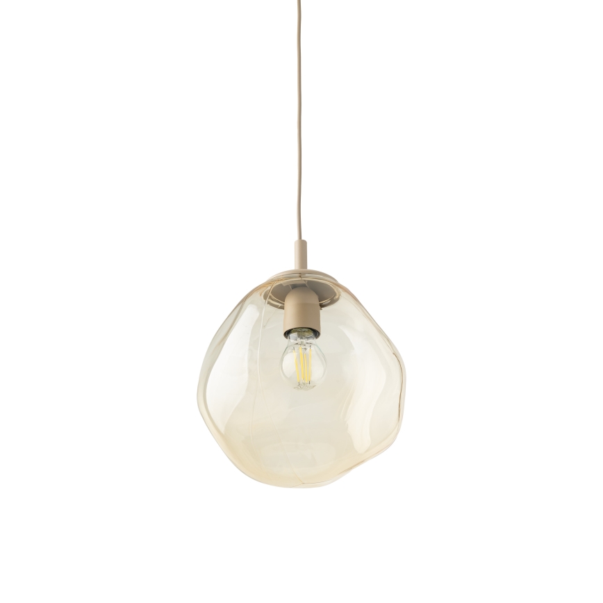 Brilagi - Κρεμαστό φωτιστικό VULCANO με καλώδιο 1xE27/15W/230V μπεζ/καπνιστό μπεζ
