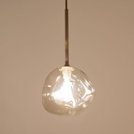 BRILAGI - Κρεμαστό φωτιστικό VULCANO με καλώδιο 1xG9/8W/230V Ø 15 cm μπεζ/καπνιστό μπεζ