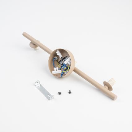 BRILAGI - Κρεμαστό φωτιστικό VULCANO με καλώδιο 1xG9/8W/230V Ø 15 cm μπεζ/καπνιστό μπεζ