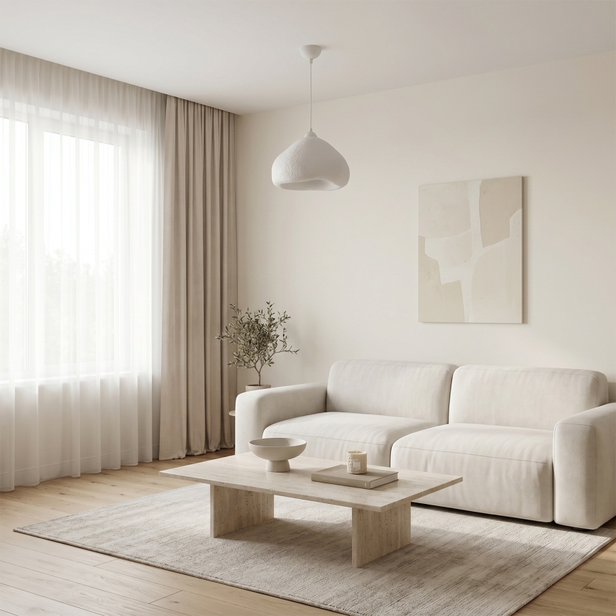 Brilagi - Κρεμαστό φωτιστικό WABI SABI με καλώδιο 1xE27/40W/230V Ø 32 cm λευκό
