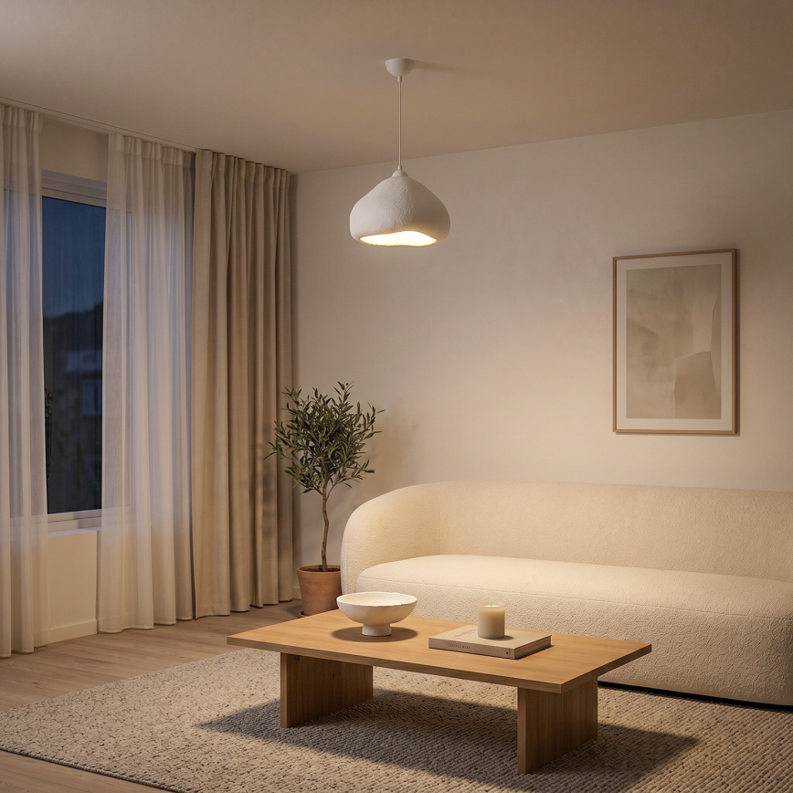 Brilagi - Κρεμαστό φωτιστικό WABI SABI με καλώδιο 1xE27/40W/230V Ø 32 cm λευκό