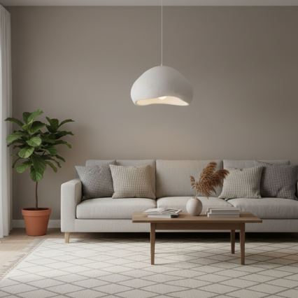Brilagi - Κρεμαστό φωτιστικό WABI SABI με καλώδιο, 1xE27/40W/230V, Ø 50 cm, λευκό