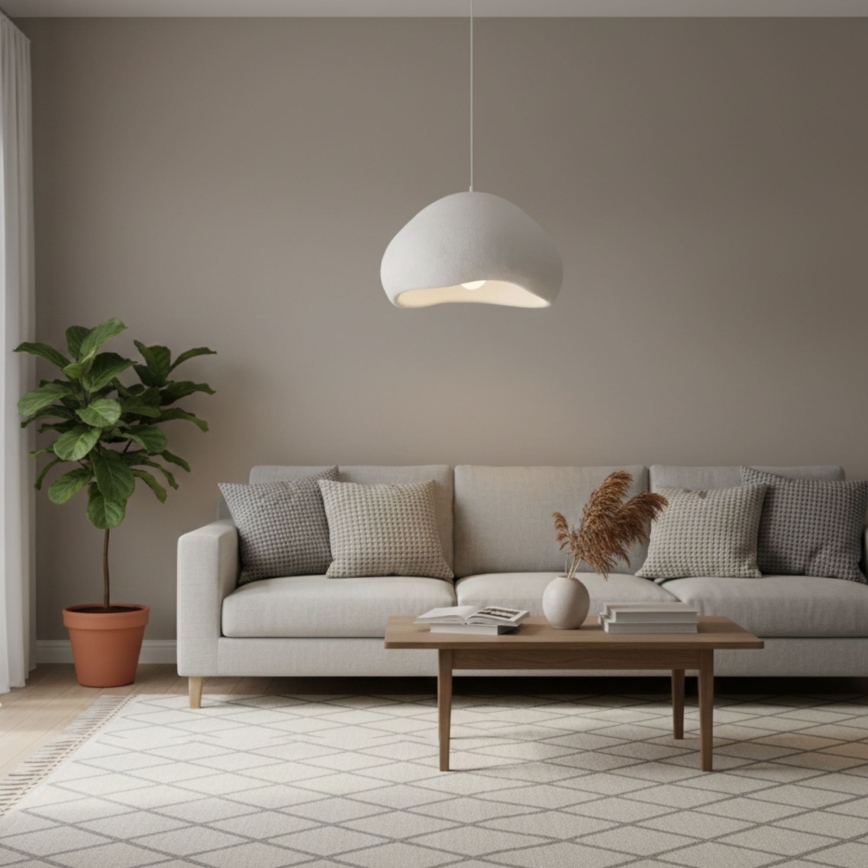 Brilagi - Κρεμαστό φωτιστικό WABI SABI με καλώδιο, 1xE27/40W/230V, Ø 50 cm, λευκό