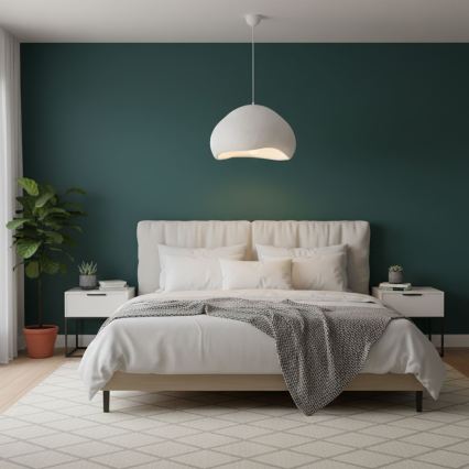 Brilagi - Κρεμαστό φωτιστικό WABI SABI με καλώδιο, 1xE27/40W/230V, Ø 50 cm, λευκό