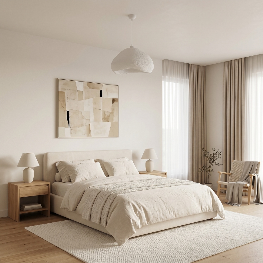 Brilagi - Κρεμαστό φωτιστικό WABI SABI με καλώδιο, 1xE27/40W/230V, Ø 50 cm, λευκό