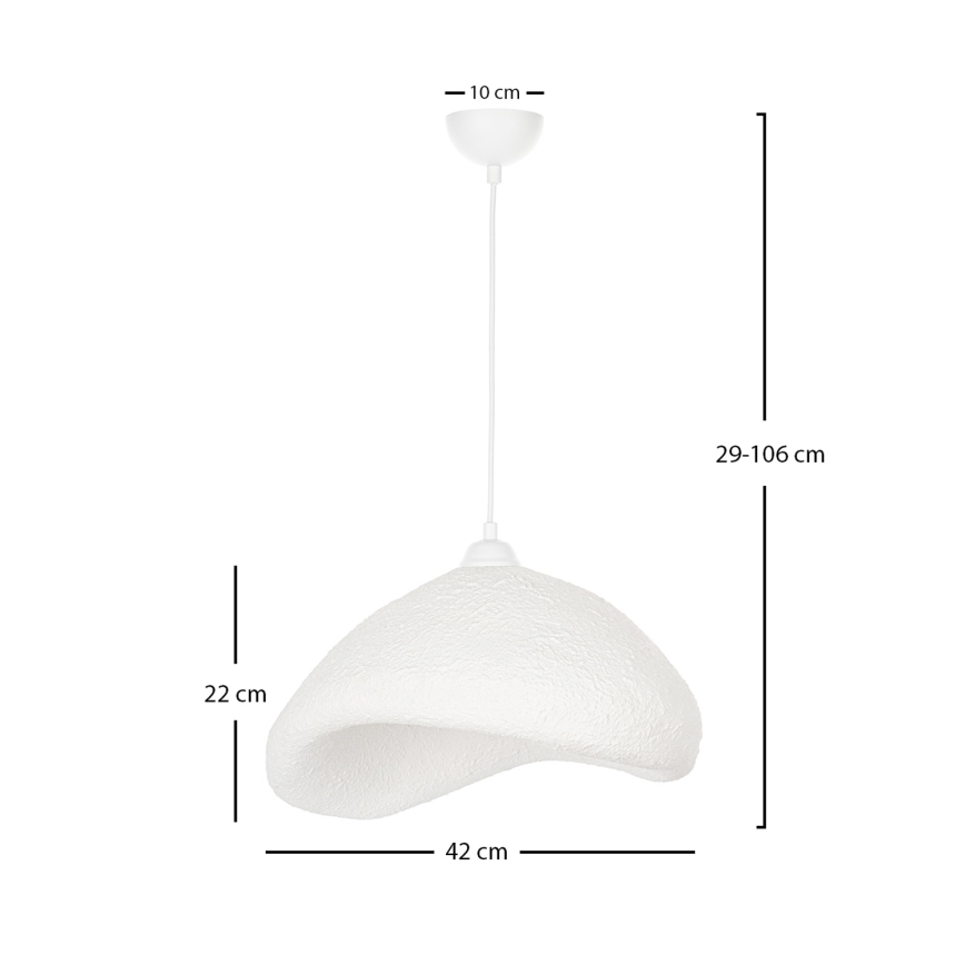 Brilagi - Κρεμαστό φωτιστικό WABI SABI με καλώδιο, 1xE27/40W/230V, διάμ. 42 εκ., λευκό