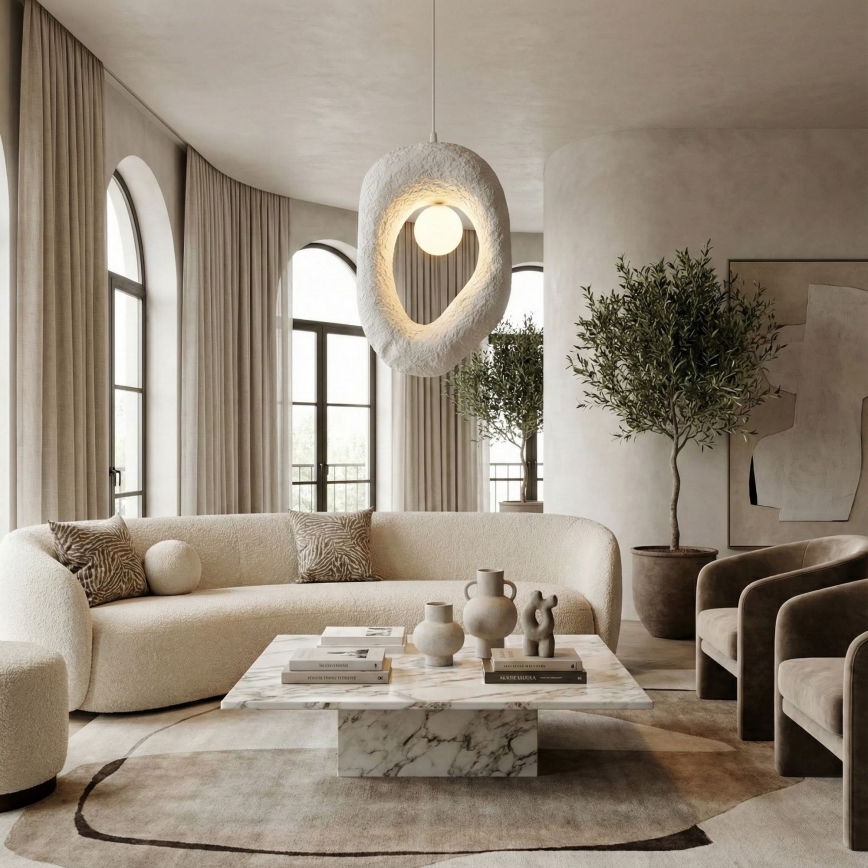 Brilagi - Κρεμαστό φωτιστικό WABI SABI με καλώδιο 1xG9/8W/230V λευκό