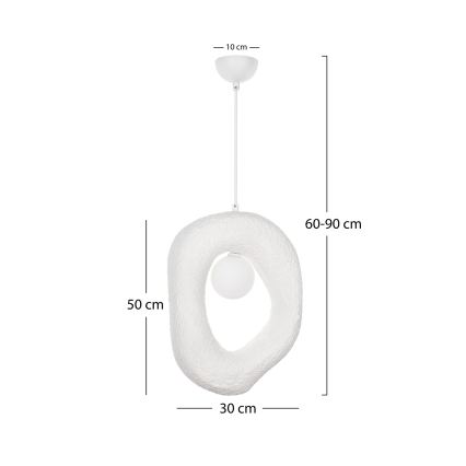 Brilagi - Κρεμαστό φωτιστικό WABI SABI με καλώδιο 1xG9/8W/230V λευκό