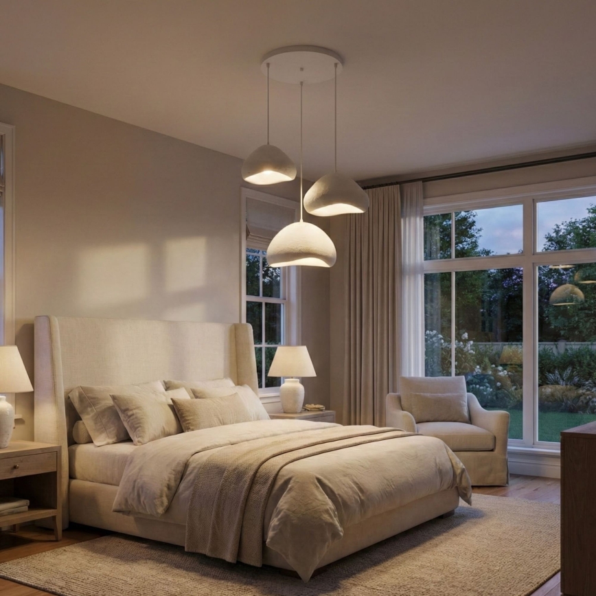 Brilagi - Κρεμαστό φωτιστικό WABI SABI με καλώδιο, 3xE27/40W/230V, Ø 82 cm, λευκό