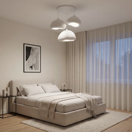 Brilagi - Κρεμαστό φωτιστικό WABI SABI με καλώδιο, 3xE27/40W/230V, Ø 82 cm, λευκό