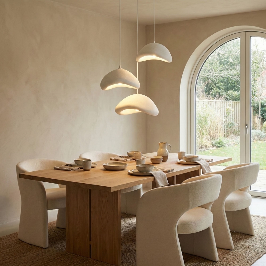 Brilagi - Κρεμαστό φωτιστικό WABI SABI με καλώδιο 3xE27/40W/230V, διάμ. 82 cm, λευκό