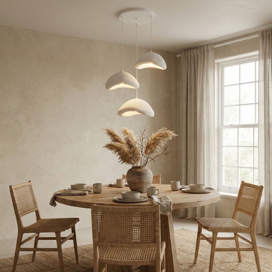 Brilagi - Κρεμαστό φωτιστικό WABI SABI με καλώδιο 3xE27/40W/230V, διάμ. 82 cm, λευκό