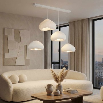 Brilagi - Κρεμαστό φωτιστικό WABI SABI με καλώδιο 4xE27/40W/230V, λευκό