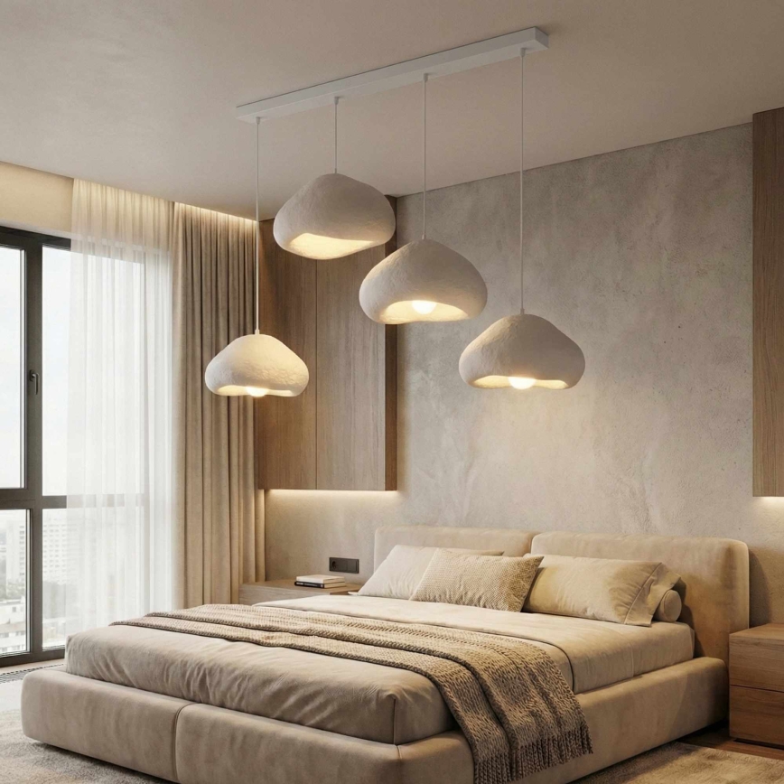 Brilagi - Κρεμαστό φωτιστικό WABI SABI με καλώδιο 4xE27/40W/230V, λευκό