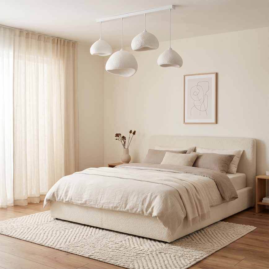 Brilagi - Κρεμαστό φωτιστικό WABI SABI με καλώδιο 4xE27/40W/230V, λευκό