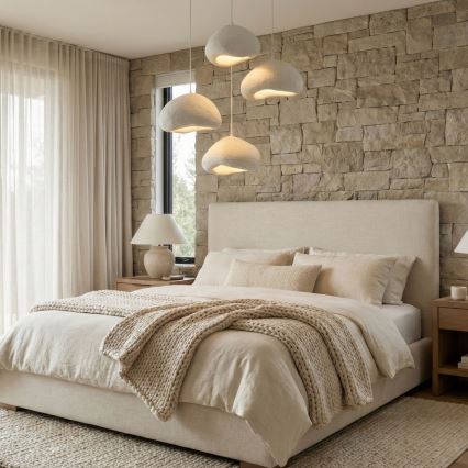 Brilagi - Κρεμαστό φωτιστικό WABI SABI με καλώδιο, 4xE27/40W/230V, Ø 95 cm, λευκό