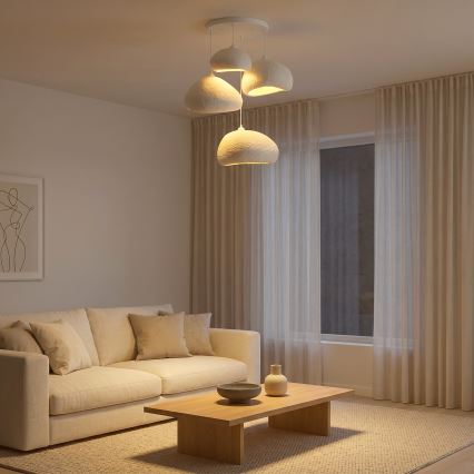 Brilagi - Κρεμαστό φωτιστικό WABI SABI με καλώδιο, 4xE27/40W/230V, Ø 95 cm, λευκό