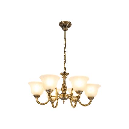 Brilagi - Κρεμαστό φωτιστικό με αλυσίδα CLASSIC 6xE14/10W/230V ορείχαλκος