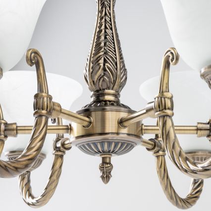 BRILAGI - Κρεμαστό φωτιστικό με αλυσίδα CLASSIC 6xE14/10W/230V ορείχαλκος