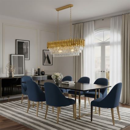 Brilagi - Κρεμαστό φωτιστικό με αλυσίδα ECLIPSE 10xE14/10W/230V 78x28 εκ. χρυσό