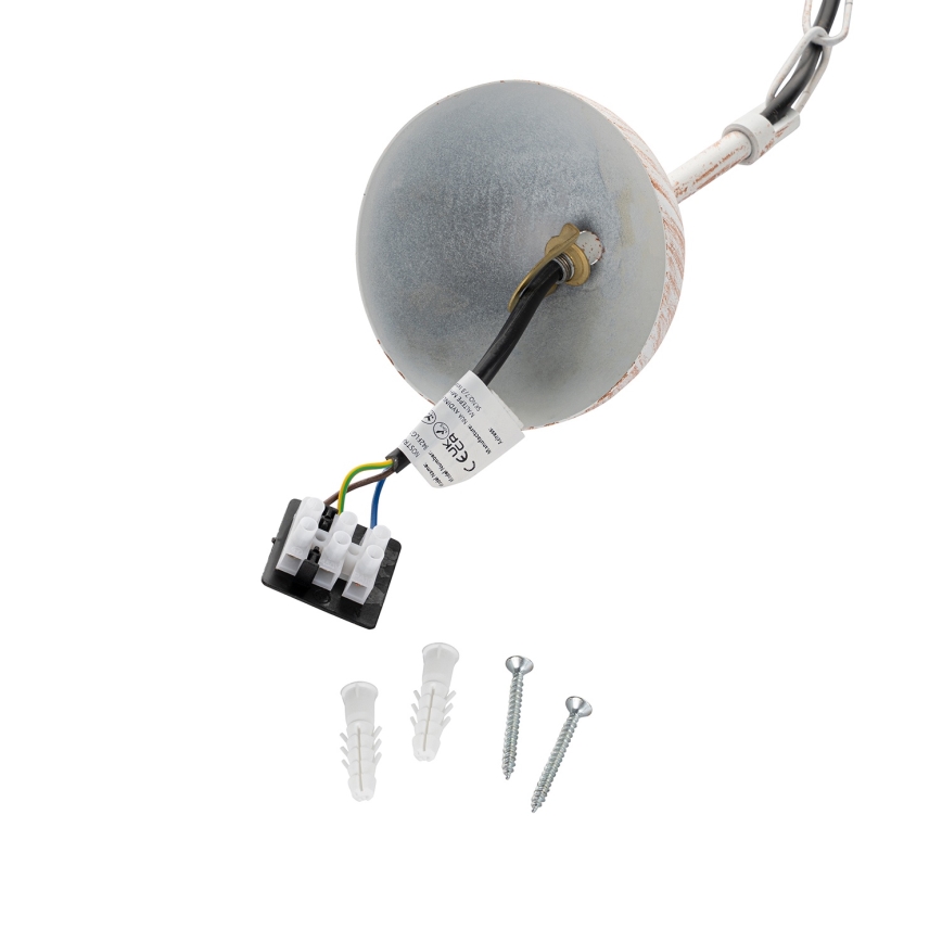 Brilagi - Κρεμαστό φωτιστικό με αλυσίδα PYRONIC 1xE27/40W/230V Ø 32 cm εκρού/πατίνα