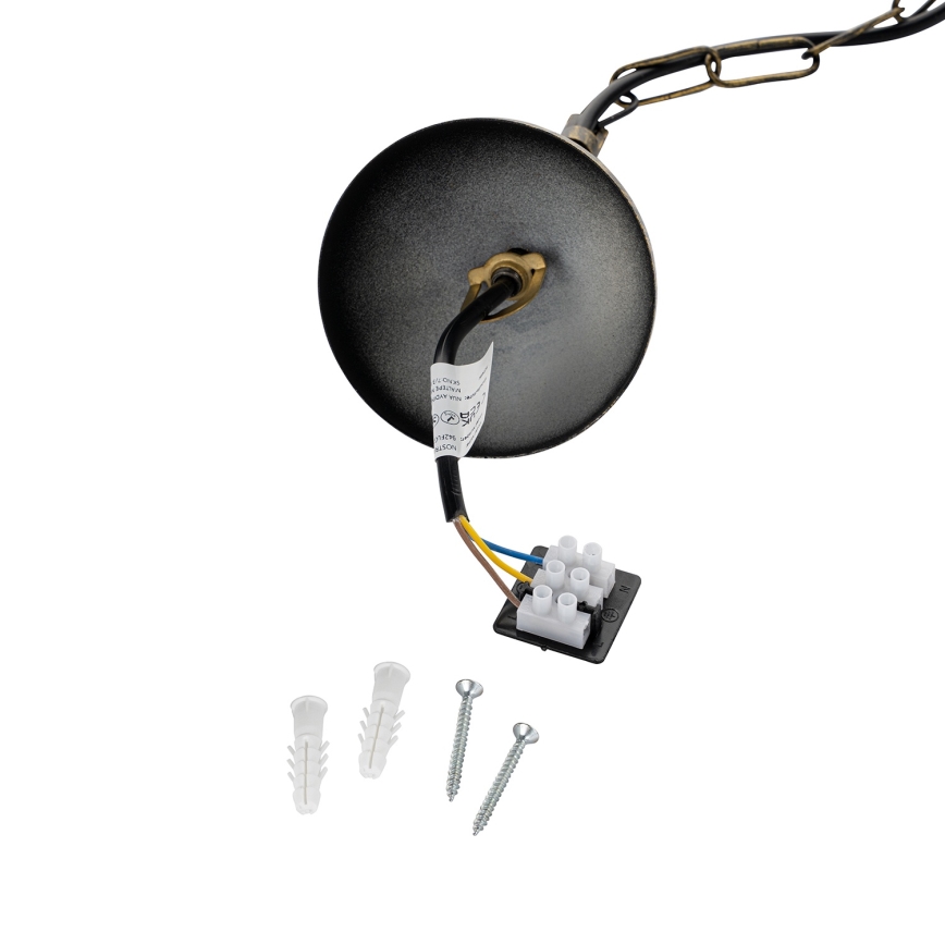 Brilagi - Κρεμαστό φωτιστικό με αλυσίδα PYRONIC 1xE27/40W/230V Ø 32 cm μπρονζέ/πατίνα