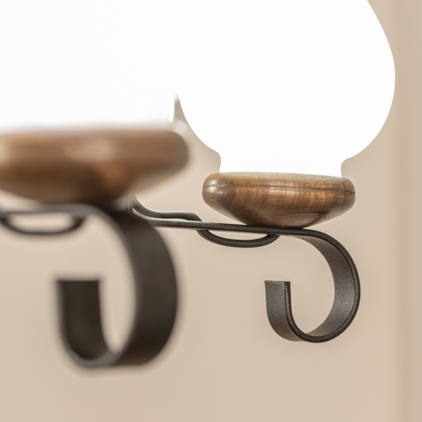 Brilagi - Κρεμαστό φωτιστικό με αλυσίδα ROATA 5xE14/40W/230V, διάμ. 70 cm, οξιά/καρυδιά