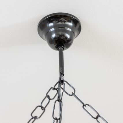 Brilagi - Κρεμαστό φωτιστικό με αλυσίδα ROATA 5xE14/40W/230V, διάμ. 70 cm, οξιά/καρυδιά