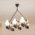Brilagi - Κρεμαστό φωτιστικό με αλυσίδα RUSTIC 6xE14/40W/230V σε φινίρισμα δρυός
