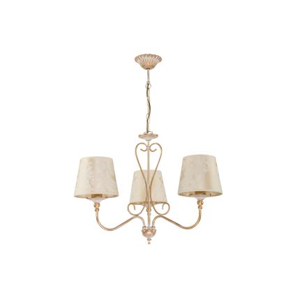 Brilagi - Κρεμαστό φωτιστικό με αλυσίδα SONIA 3xE27/15W/230V Ø 64 εκ. κρεμ/πατίνα