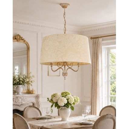 Brilagi - Κρεμαστό φωτιστικό με αλυσίδα SONIA 3xE27/15W/230V διάμ. 56 εκ. εκρού/πατίνα