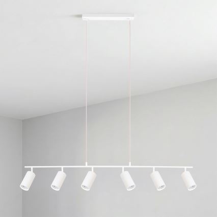 Brilagi - Κρεμαστό φωτιστικό με καλώδια SELE 6xGU10/30W/230V λευκό