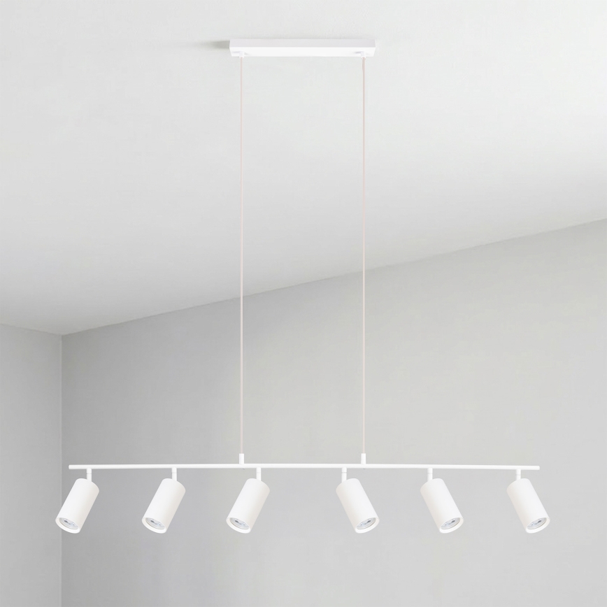 Brilagi - Κρεμαστό φωτιστικό με καλώδια SELE 6xGU10/30W/230V λευκό