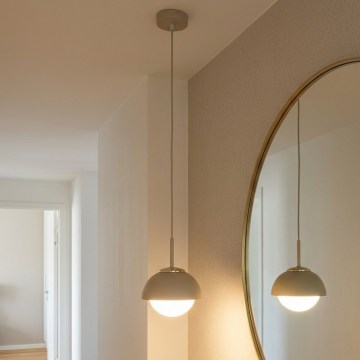 Brilagi - Κρεμαστό φωτιστικό με καλώδιο 1xE27/60W/230V Ø 18 cm μπεζ/χρυσό