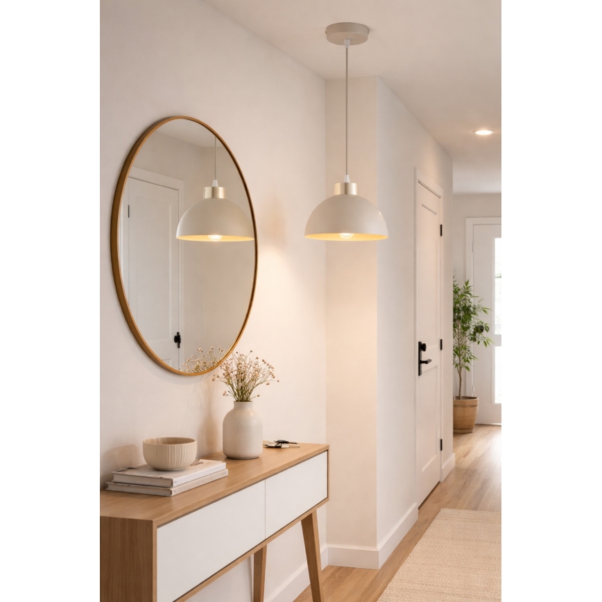 Brilagi - Κρεμαστό φωτιστικό με καλώδιο 1xE27/60W/230V Ø 18 εκ. μπεζ/χρυσό