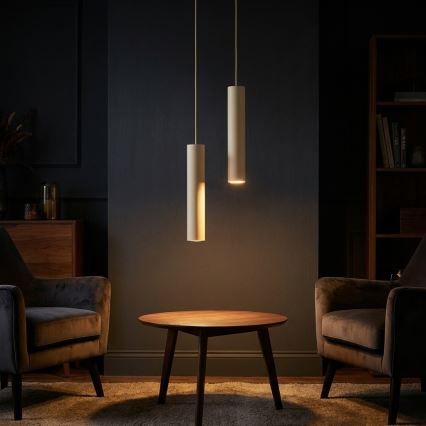 Brilagi - Κρεμαστό φωτιστικό με καλώδιο 1xGU10/15W/230V μπεζ/χρυσό